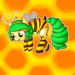 Size: 1000x1000 | Tagged: safe, artist:duckdraw, derpibooru import, oc, oc only, oc:buzzy bee