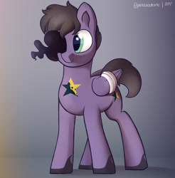 Size: 1476x1500 | Tagged: safe, artist:perezadotarts, oc, pegasus, pony, bandage, bandaged wing, simple background, smiling, solo, wings