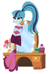 Size: 506x694 | Tagged: safe, artist:berrypunchrules, sonata dusk, equestria girls, clothes, female, solo, two toned hair