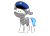 Size: 500x364 | Tagged: safe, artist:roelpo, derpibooru import, hat, homestuck, mailmare hat, peregrine mendicant, ponified, simple background, solo, transparent background