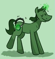 Size: 483x519 | Tagged: source needed, safe, artist:plaguehere, derpibooru import, unicorn, die (homestuck), homestuck, magic, musical instrument, ponified, tambourine, telekinesis, the felt