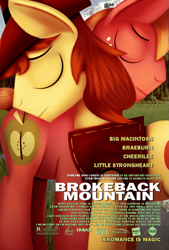 Size: 863x1280 | Tagged: source needed, useless source url, safe, artist:dcencia, big macintosh, braeburn, earth pony, pony, braemac, brokeback mountain, gay, incest, male, shipping, stallion