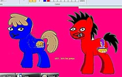 Size: 500x315 | Tagged: safe, derpibooru import, comic sans, meme, ponified, sweet bro and hella jeff, vulgar