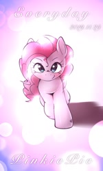 Size: 920x1536 | Tagged: safe, artist:kurogewapony, pinkie pie, earth pony, pony, bokeh, cute, diapinkes, female, looking at you, mare, smiling, solo