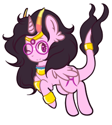 Size: 1149x1278 | Tagged: safe, artist:meulin-just, derpibooru import, feferi peixes, glasses, homestuck, ponified