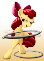 Size: 718x1000 | Tagged: safe, artist:easteu, apple bloom, pony, bipedal, loop-de-hoop, solo