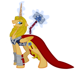 Size: 2733x2574 | Tagged: safe, artist:auveiss, crossover, folklore, high res, mythology, ponified, thor