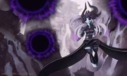 Size: 1250x750 | Tagged: safe, artist:crux9011, derpibooru import, league of legends, ponified, syndra