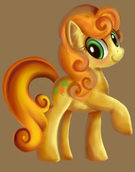 Size: 924x1178 | Tagged: safe, artist:ailatf, derpibooru import, carrot top, golden harvest, earth pony, pony, female, looking at you, mare, raised hoof, smiling, solo