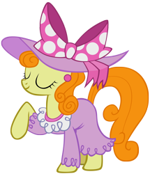 Size: 1970x2290 | Tagged: safe, artist:liggliluff, derpibooru import, carrot top, golden harvest, pony, clothes, dress, show accurate, simple background, solo, transparent background, vector