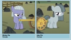 Size: 543x308 | Tagged: safe, derpibooru import, limestone pie, marble pie, pony, meme, pie sisters, plot, shipyard lulz, vector