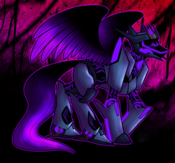 Size: 1280x1188 | Tagged: safe, artist:thepipefox, derpibooru import, ponified, soundwave, transformers, transformers prime