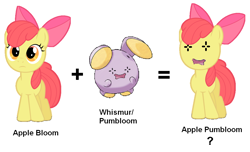 Size: 1070x649 | Tagged: safe, derpibooru import, apple bloom, apple pumbloom, fusion, game grumps, pokémon, pokémon advanced, pokémon emerald, pokémon ruby and sapphire, pumbloom, whismur