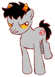 Size: 496x692 | Tagged: safe, derpibooru import, homestuck, karkat vantas, ponified, simple background, transparent background