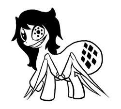 Size: 334x301 | Tagged: safe, derpibooru import, monster pony, original species, spider, spiderpony, homestuck, ponified, vriska serket