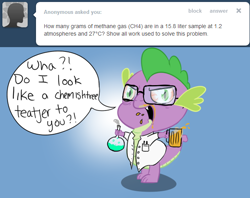 Size: 632x500 | Tagged: safe, derpibooru import, spike, dragon, ask, ask drunk spike, drunk, drunker spike, glasses, tumblr