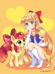 Size: 600x800 | Tagged: safe, artist:juby, derpibooru import, apple bloom, human, crossover, hilarious in hindsight, sailor moon, sailor venus