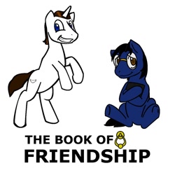 Size: 1024x1024 | Tagged: safe, artist:kegisak, derpibooru import, oc, oc only, brother scroll, brother white, fanfic, the book of friendship