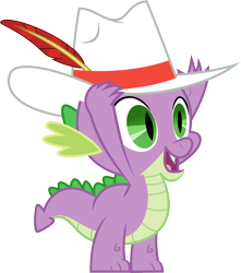 Size: 3000x3397 | Tagged: safe, artist:demigod-spike, derpibooru import, spike, dragon, secret of my excess, hat, high res, male, simple background, solo, transparent background, vector