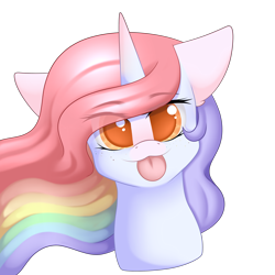 Size: 3000x3000 | Tagged: safe, artist:xcinnamon-twistx, oc, oc only, oc:platinum candylace, :3, :p, flowing hair, flowing mane, open eyes, simple background, solo, tongue out, transparent background