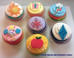 Size: 740x575 | Tagged: safe, artist:dahli-lama, derpibooru import, cupcake, custom, cutie mark, food, food art, irl, photo