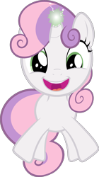 Size: 2205x3925 | Tagged: safe, artist:ocarina0ftimelord, derpibooru import, sweetie belle, unicorn, one bad apple, female, filly, magic, simple background, sweetie belle's magic brings a great big smile, transparent background, vector