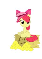 Size: 3000x4243 | Tagged: safe, artist:lunabubble-ede96, derpibooru import, apple bloom, hat, lemon