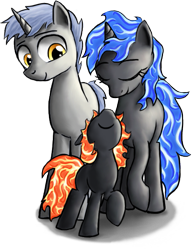 Size: 479x621 | Tagged: safe, derpibooru import, oc, oc only, oc:incendia, pony, unicorn, fanfic:antipodes, cute, eyes closed, fanfic, filly, parent, raised hoof, smiling