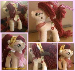 Size: 533x505 | Tagged: safe, artist:pyrophobic, derpibooru import, cherry jubilee, irl, photo, plushie, solo