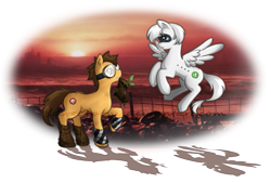 Size: 1035x700 | Tagged: safe, artist:secret-pony, derpibooru import, eve, ponified, wall-e