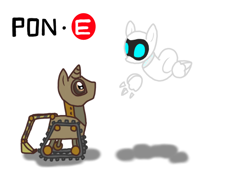 Size: 768x550 | Tagged: safe, artist:quilava-princess, derpibooru import, eve, ponified, wall-e