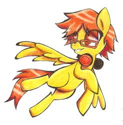 Size: 600x609 | Tagged: safe, artist:akikodestroyer, derpibooru import, glasses, hanamura yosuke, persona, persona 4, ponified