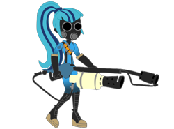 Size: 720x534 | Tagged: safe, artist:thesontendo, sonata dusk, equestria girls, parody, pyro, team fortress 2