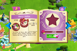 Size: 960x640 | Tagged: safe, derpibooru import, screencap, cherry jubilee, pony, detailed background, gameloft