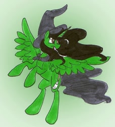 Size: 608x667 | Tagged: safe, artist:frankilew, derpibooru import, alicorn, pony, elphaba, ponified, the wizard of oz, wicked, wicked witch of the west