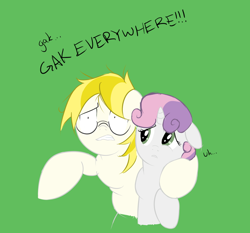 Size: 900x838 | Tagged: safe, artist:thealmightydove, derpibooru import, sweetie belle, oc, gak