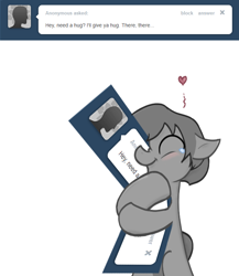 Size: 666x766 | Tagged: safe, derpibooru import, ask, ask a regular pony, hug, tumblr