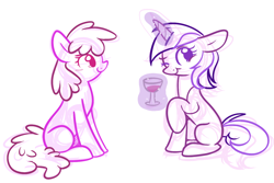 Size: 1200x800 | Tagged: safe, artist:selective-yellow, derpibooru import, amethyst star, berry punch, berryshine, sparkler, amethystshine, female, lesbian, shipping, wine, wine tasting