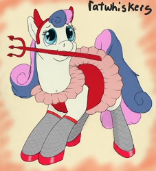 Size: 850x938 | Tagged: safe, artist:ratwhiskers, derpibooru import, bon bon, sweetie drops, costume, halloween