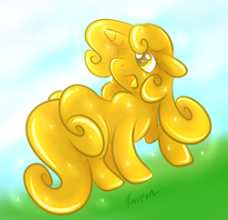 Size: 600x580 | Tagged: safe, artist:furreon, sweetie belle, pony, unicorn, female, luster dust, mare, solo, sweetie gold