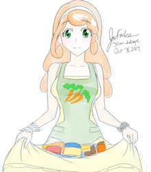 Size: 881x1000 | Tagged: safe, artist:jonfawkes, carrot top, golden harvest, human, 30 minute art challenge, humanized