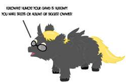 Size: 796x519 | Tagged: safe, fluffy pony, pony, unicorn, albert wesker, fluffy, horn