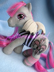 Size: 375x500 | Tagged: safe, artist:jupiternwndrlnd, pony, crossover, custom, irl, monster high, photo, rochelle goyle, solo, toy