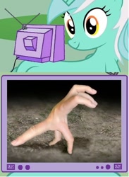 Size: 565x772 | Tagged: safe, derpibooru import, lyra heartstrings, pony, cyriak, exploitable meme, hand creature, meme, tv meme, walks of life, wtf