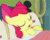 Size: 885x709 | Tagged: safe, screencap, apple bloom, apple family reunion, adorabloom, animated, cute, gif, sleeping, snoring