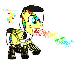 Size: 898x715 | Tagged: safe, artist:swoonstar, derpibooru import, oc, oc only, pegasus, pony, clothes, rainbow, reference sheet, solo