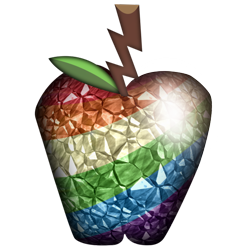 Size: 600x600 | Tagged: safe, artist:purpletinker, artist:skeptic-mousey, derpibooru import, crystallized, zap apple