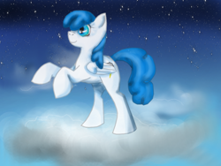 Size: 900x675 | Tagged: safe, artist:twistedlollipops, lightning bolt, white lightning, pegasus, pony, cloud, cloudy, female, mare, solo