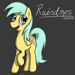 Size: 894x894 | Tagged: safe, artist:abluskittle, sunshower raindrops, pegasus, pony, female, mare, solo, yellow coat