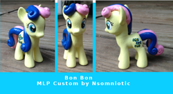 Size: 758x415 | Tagged: safe, artist:nsomniotic, derpibooru import, bon bon, sweetie drops, pony, brushable, custom, irl, photo, toy